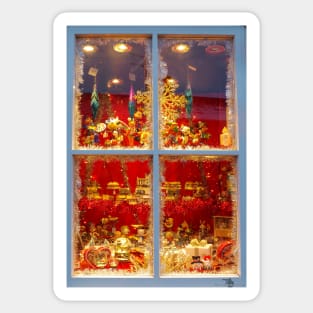 christmas display window festive toys Sticker